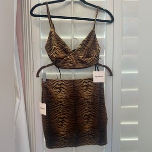 Superdown set tiger print NWT Size S